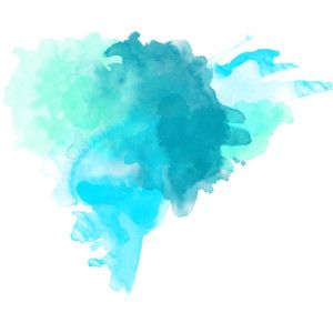 300x300 Teal Blue Watercolor Art