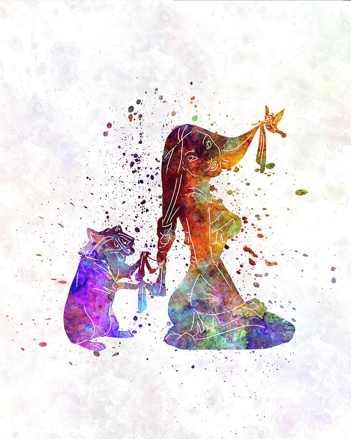 720x900 Pocahontas Watercolor Art Painting By Pablo Romero