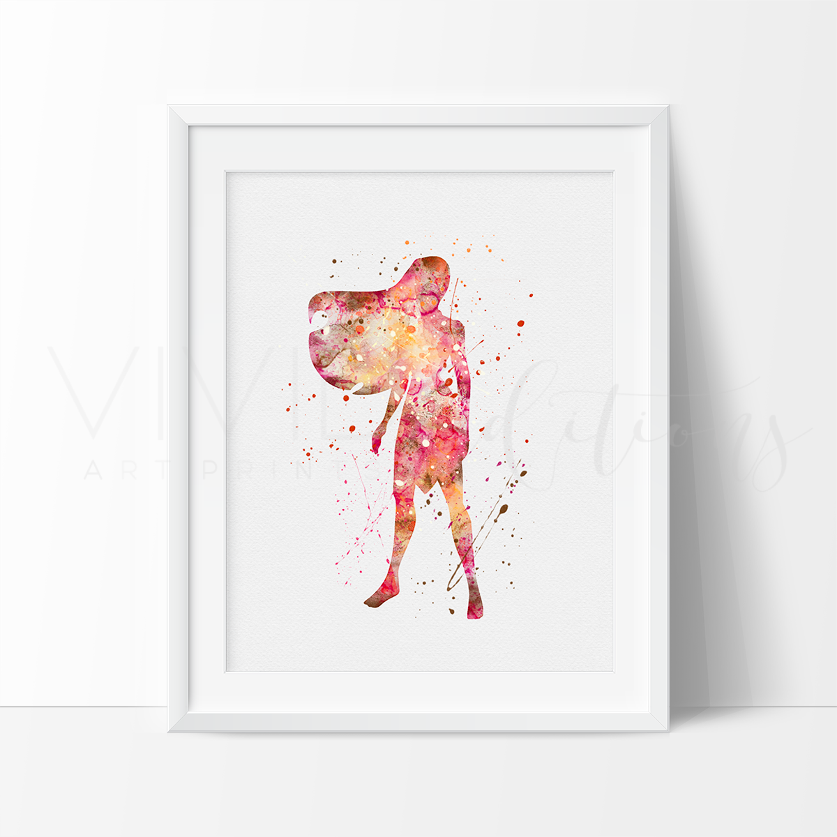 1200x1200 Pocahontas Watercolor Art Print