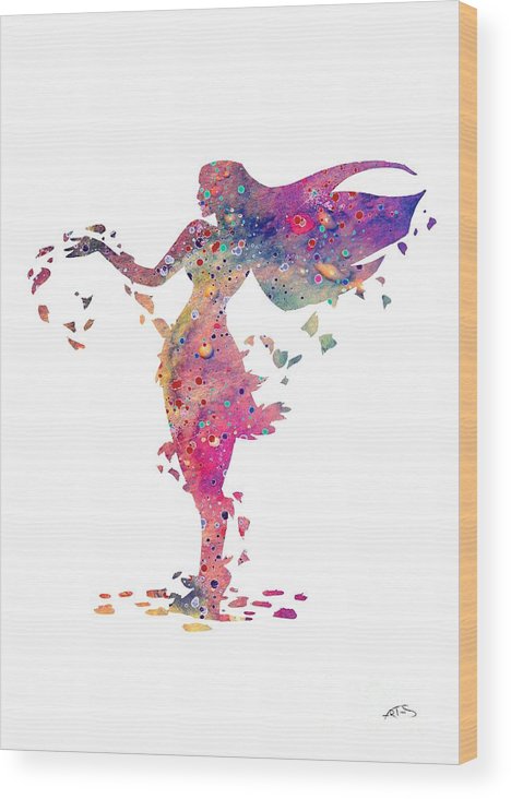 468x732 Pocahontas Watercolor Wood Print By Svetla Tancheva