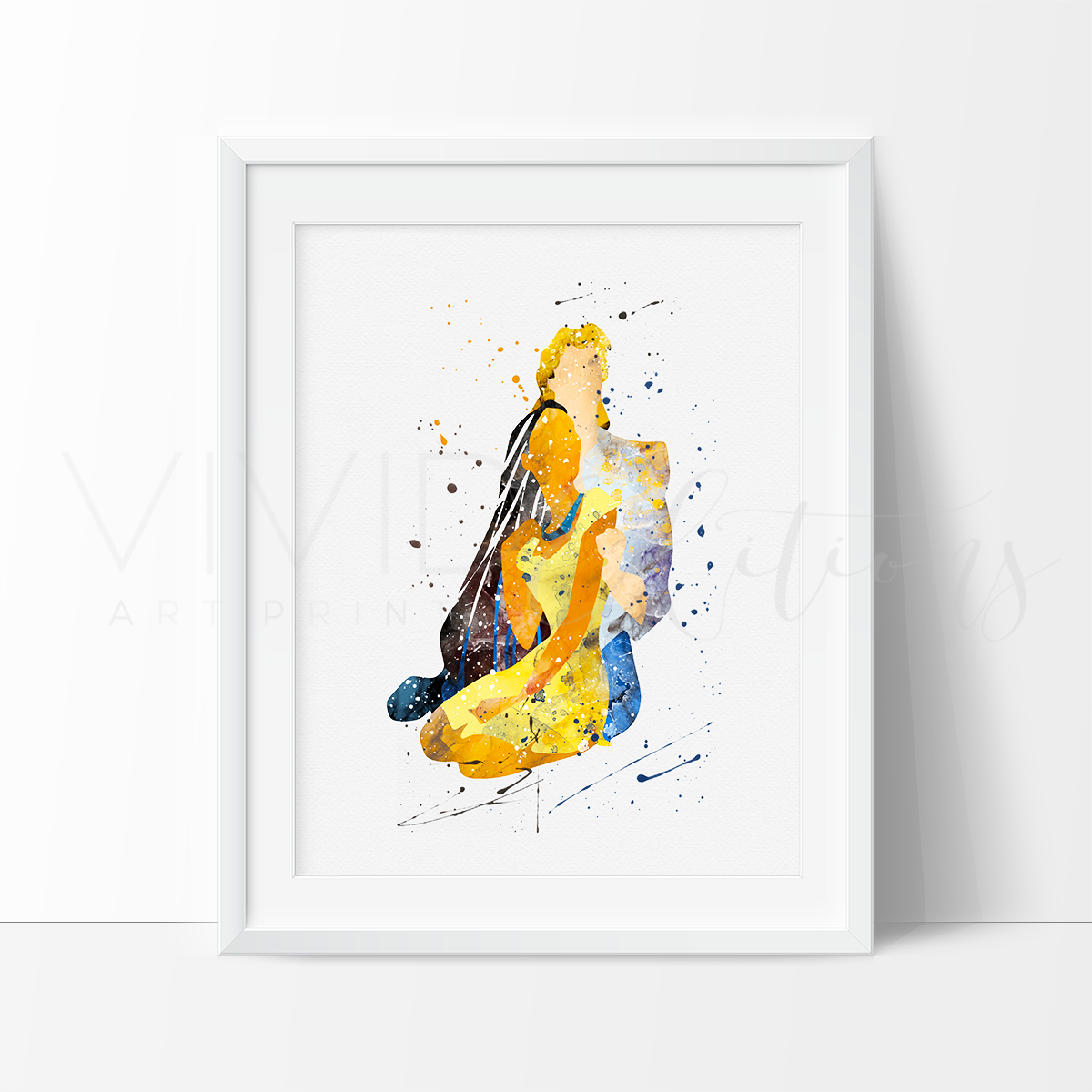 1200x1200 Pocahontas And John Smith, 2 Watercolor Art Print