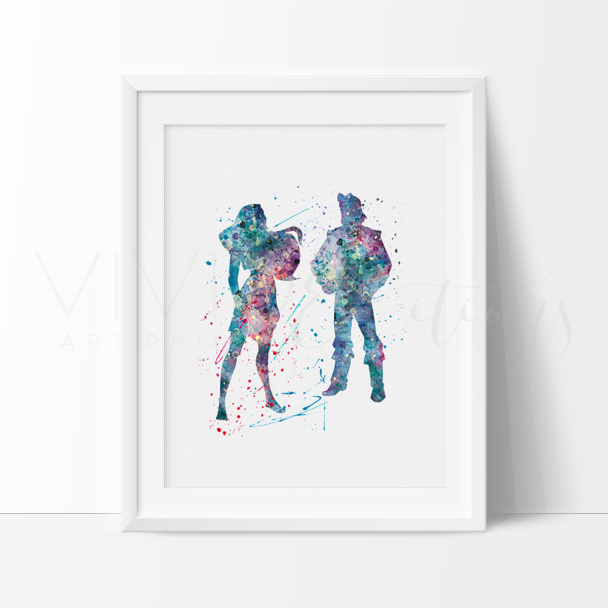 1200x1200 Pocahontas And John Smith Watercolor Art Print