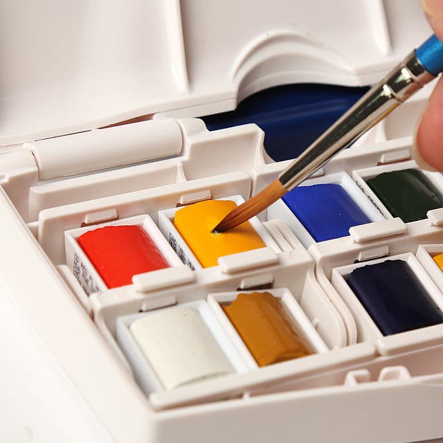 640x640 Online Shop Bgln Solid Watercolor Paints Pocket Plus Set,12 Half