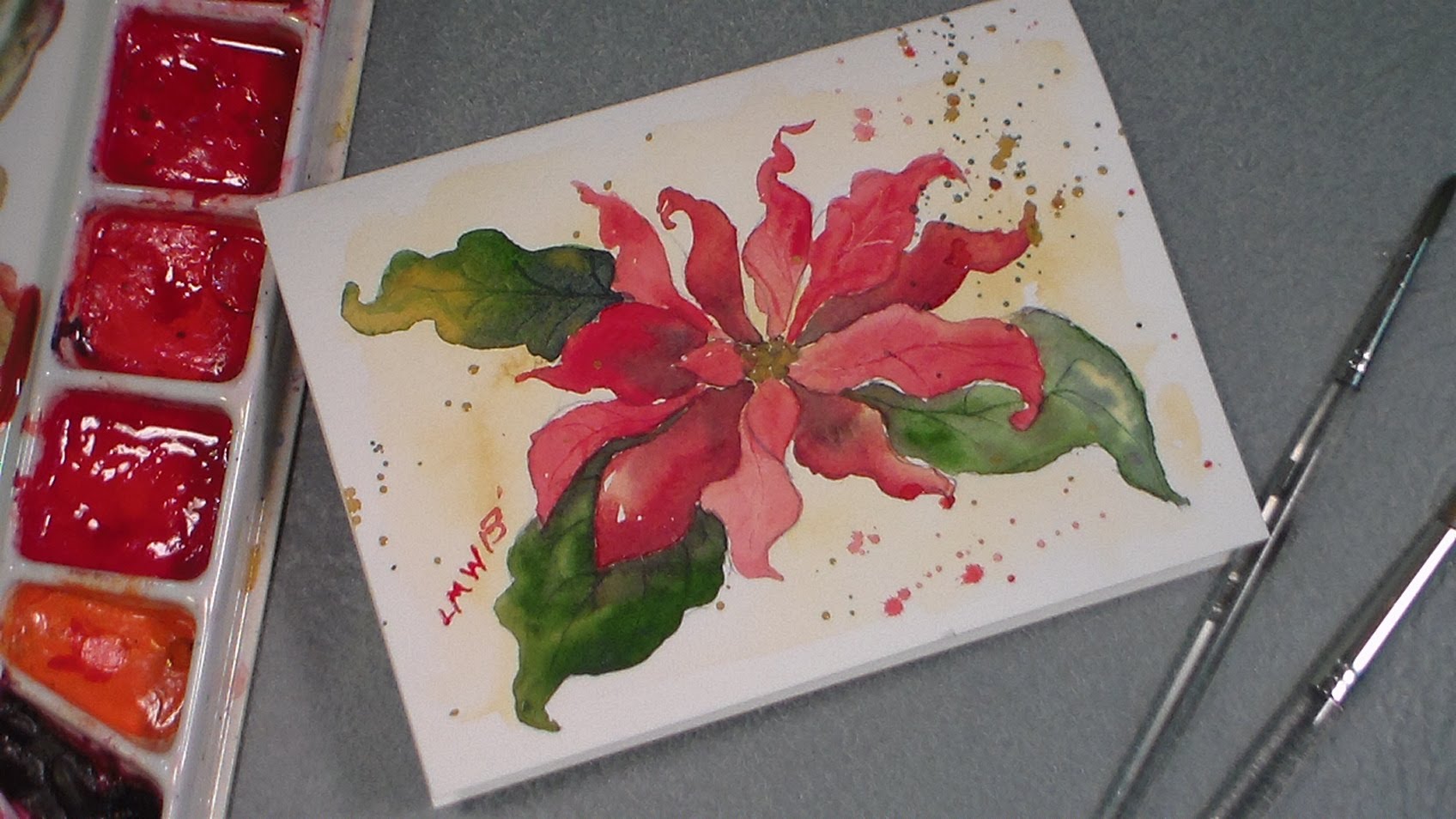 1696x954 Watercolor Poinsettia Tutorial