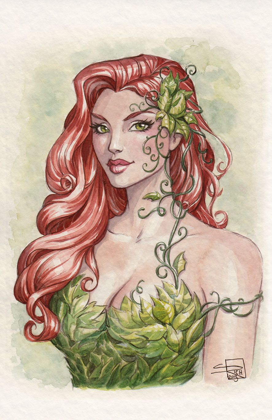 886x1369 Pin By Leanne Smith On Dc Poison Ivy, Watercolor And