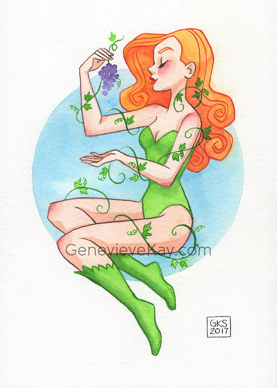 570x798 Poison Ivy 5x 7 Watercolor Painting