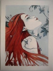 223x300 Dc Poison Ivy Original Comic Artwork Art Watercolor Painting