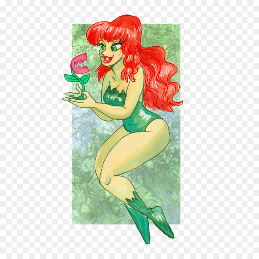 900x900 Download Poison Ivy Drawing Starfire Art Ivy Watercolor