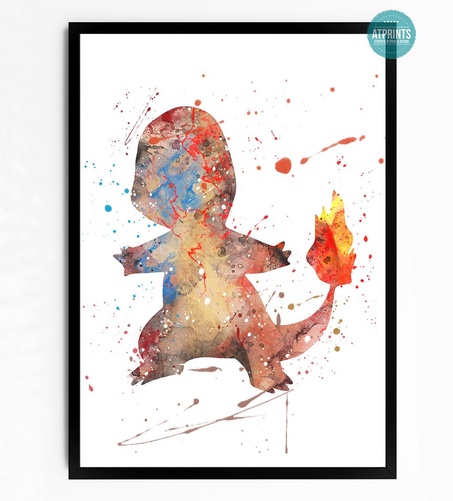 926x1024 Pokemon Watercolour Art Print