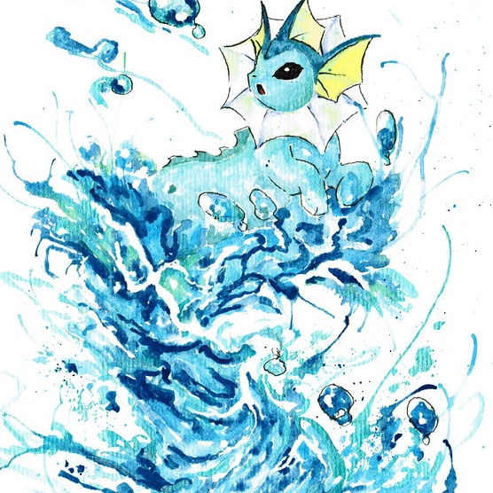 556x556 Stunning Pokemon Watercolor Art