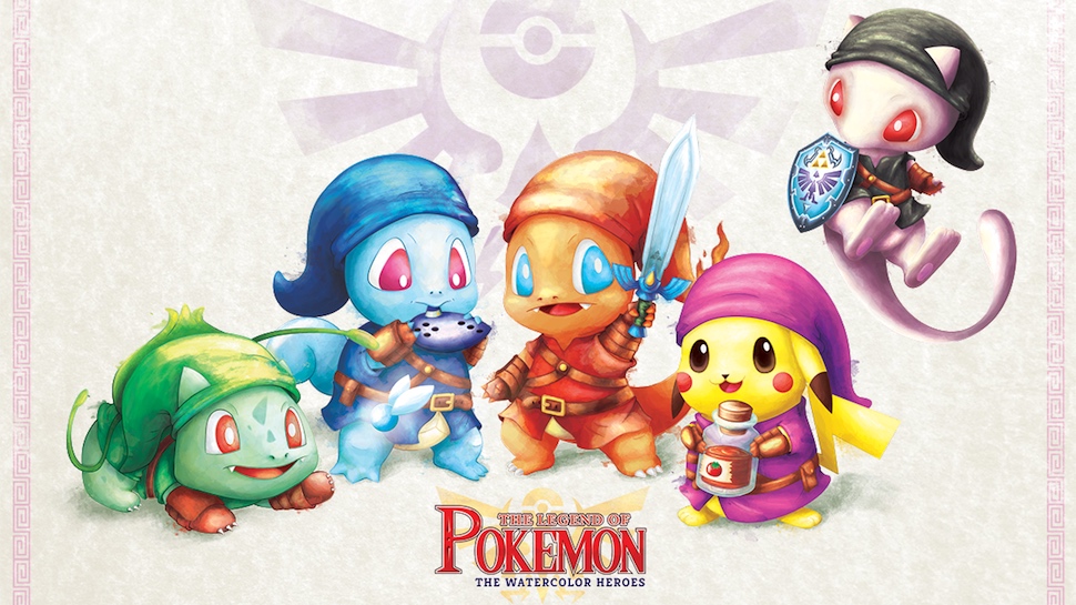 970x545 These Pokemon And Zelda Watercolor Mashups Are Perfect Nerdist
