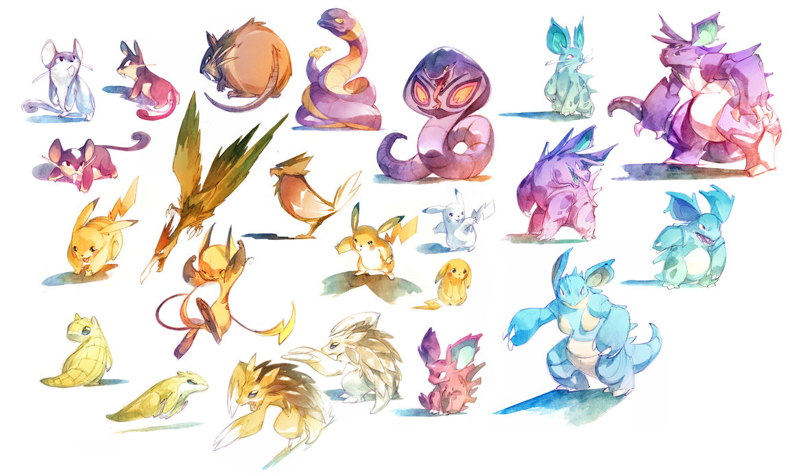 1152x693 Watercolor Pokemon! 019 034 By Nicholaskole