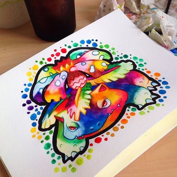 608x609 Fan Makes Beautiful Watercolor Art Of Zelda, Mario, And More