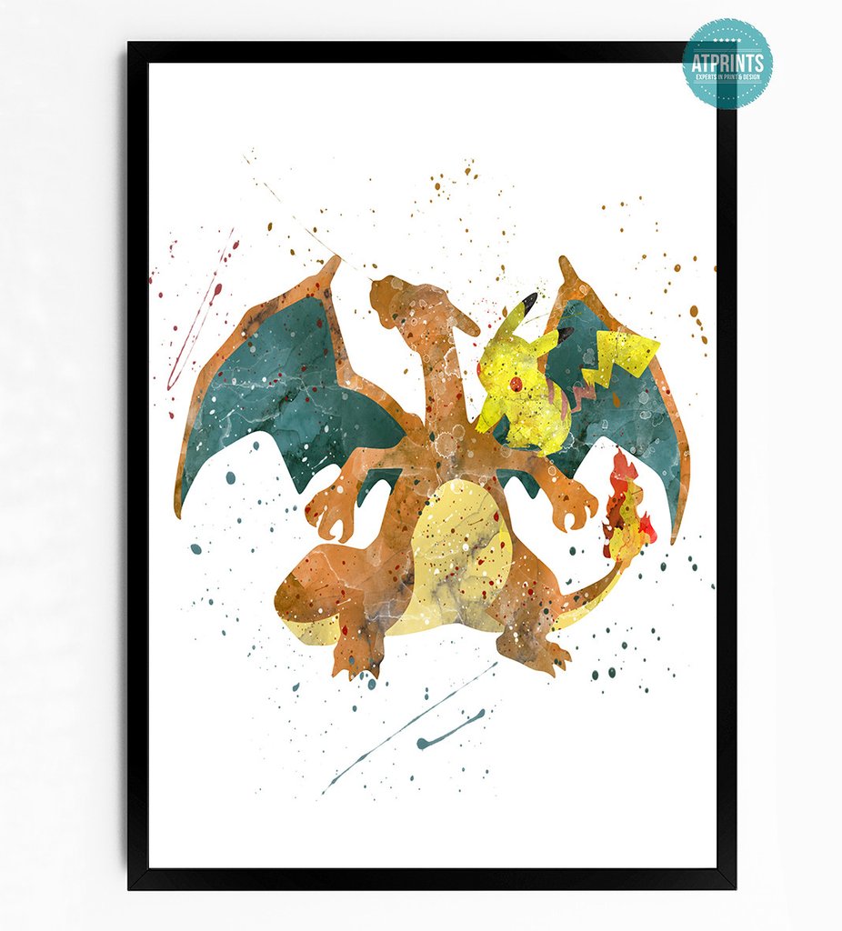 926x1024 Pokemon Watercolour Art Print