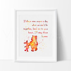 300x300 Winnie The Pooh Quote Watercolor Nursery Art Print Wall Decor Not