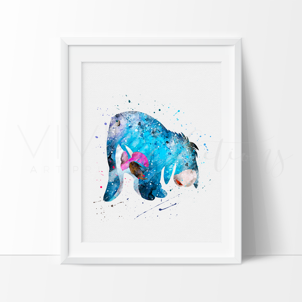 1200x1200 Eeyore 2, Winnie The Pooh Watercolor Art Print