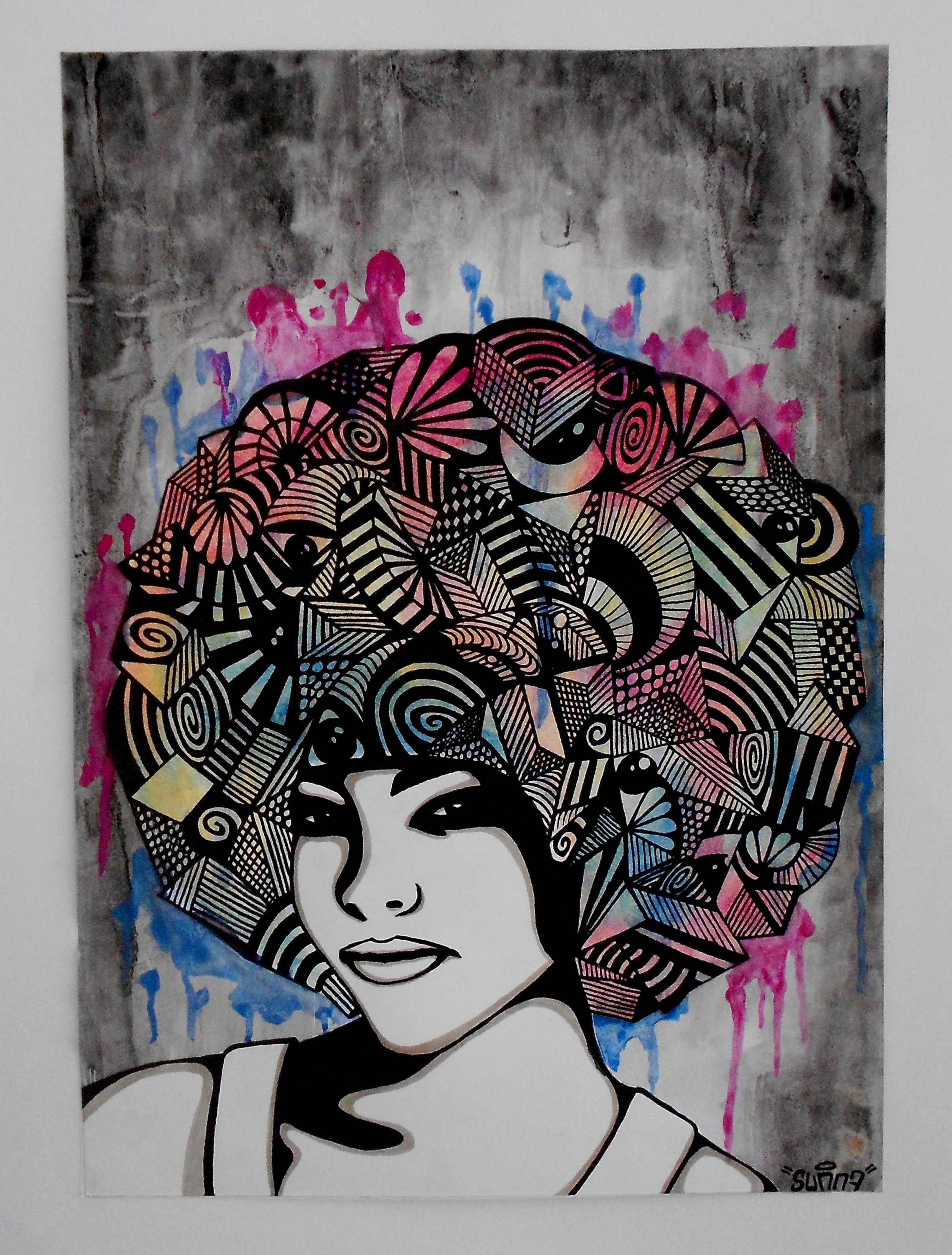 2277x3000 Watercolor Pop Art Painting