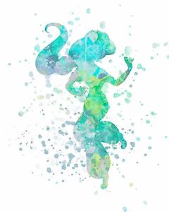 240x300 Watercolor Pop Art Print Princess Jasmine 2 Inspired By Disney
