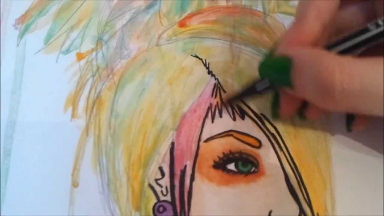 1280x720 Watercolour Pop Art (Hd)