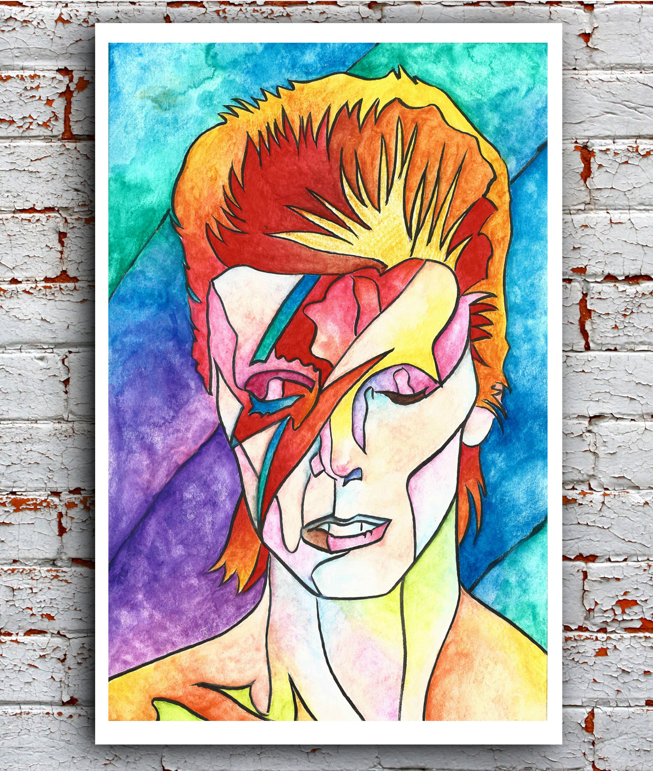 1332x1572 David Bowie 11x17 Watercolor Art Print Todd Beistel Comic Amp Pop