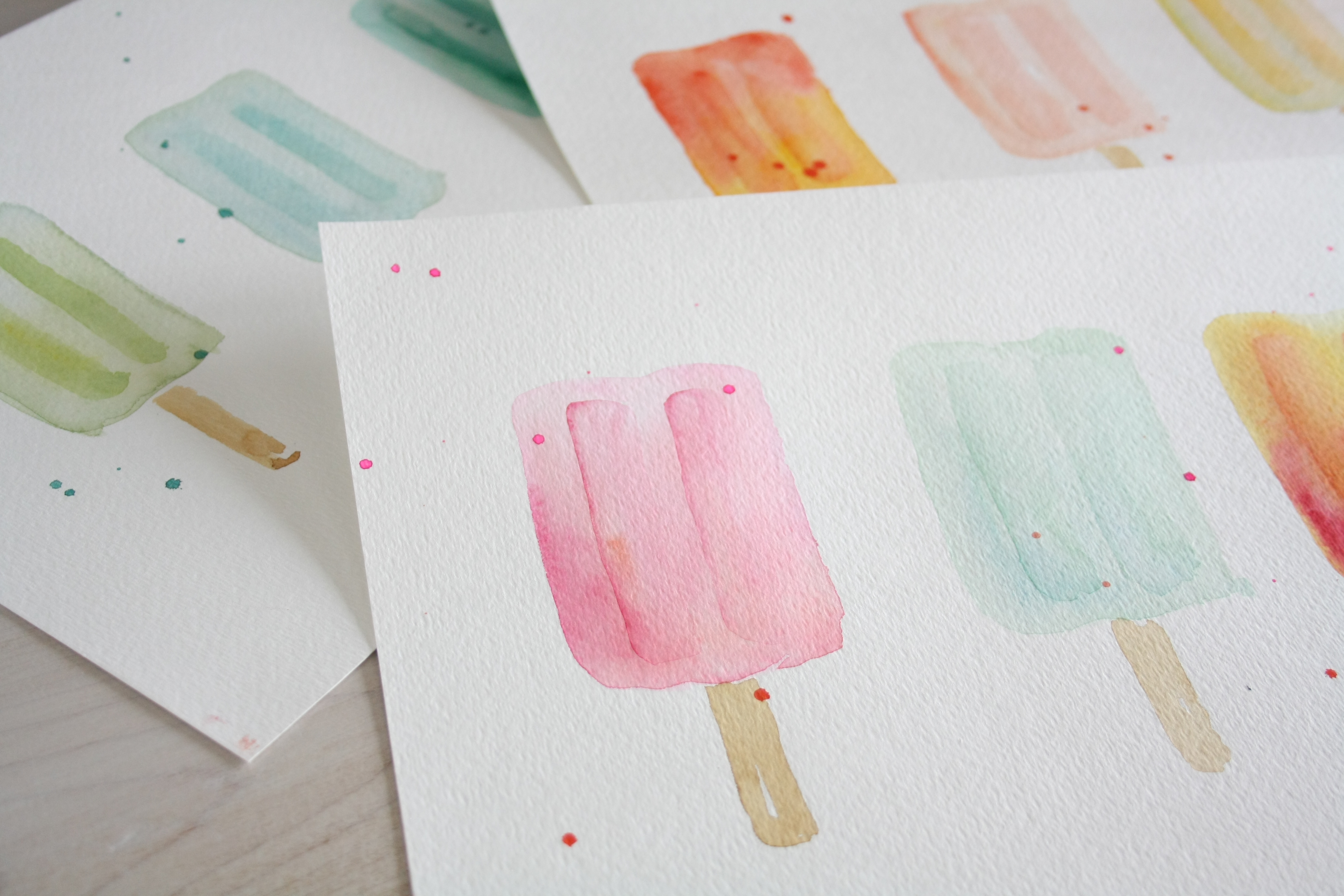 3888x2592 Remodelaholic Free Watercolor Popsicle Printables
