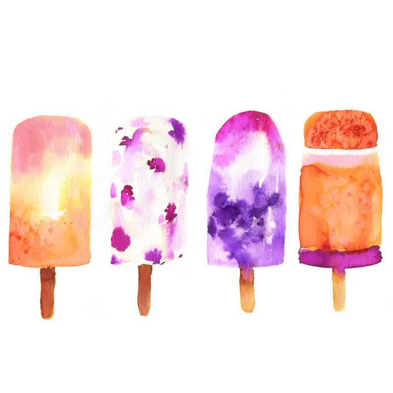 800x800 Summer Popsicle Watercolor Project Paint Kit