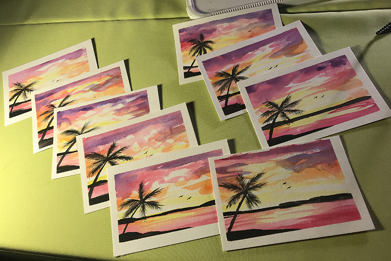 791x529 Watercolor Postcards