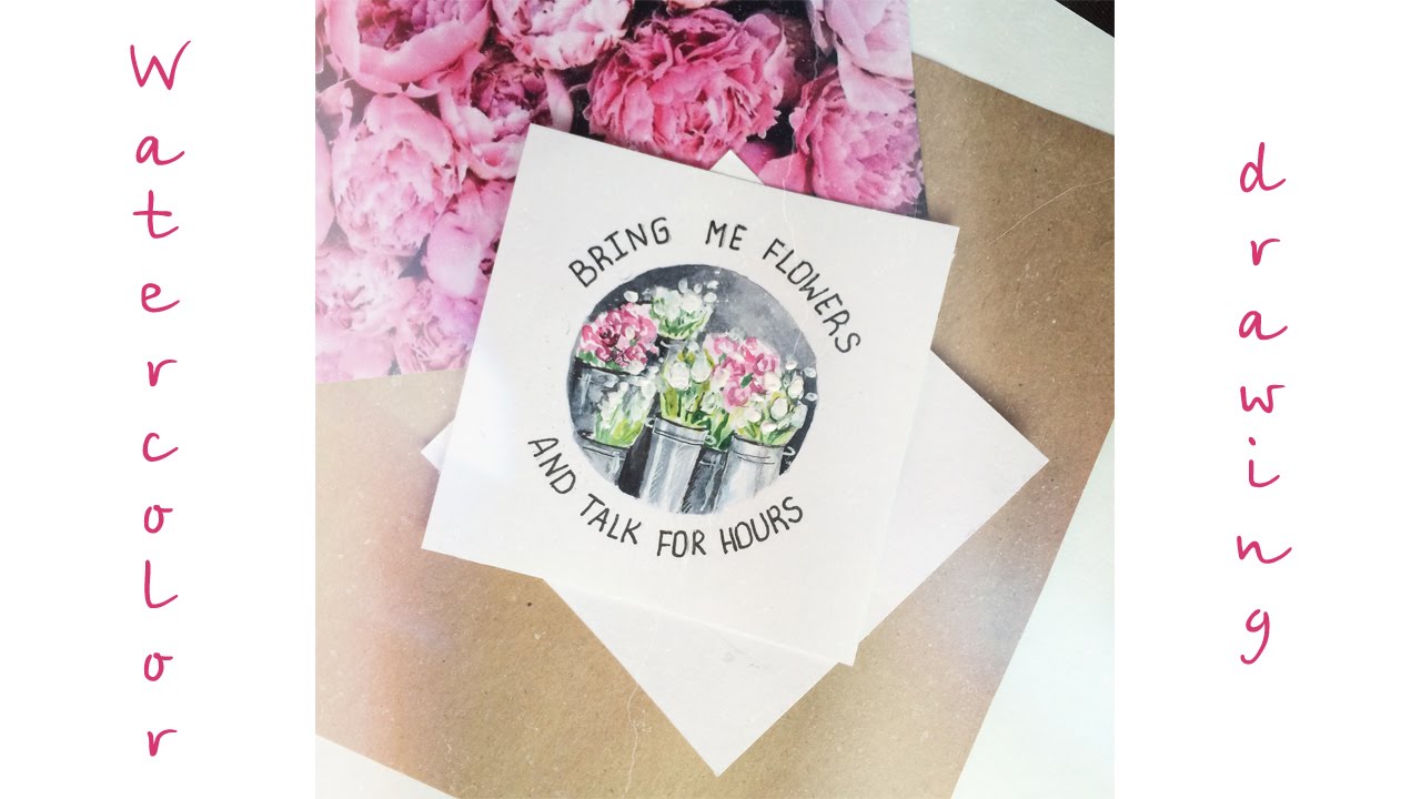 1280x720 Watercolor Postcard Drawing