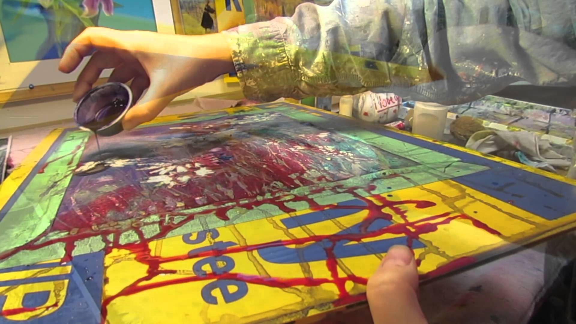 1920x1080 Pouring Watercolor Painting With Julie Drew