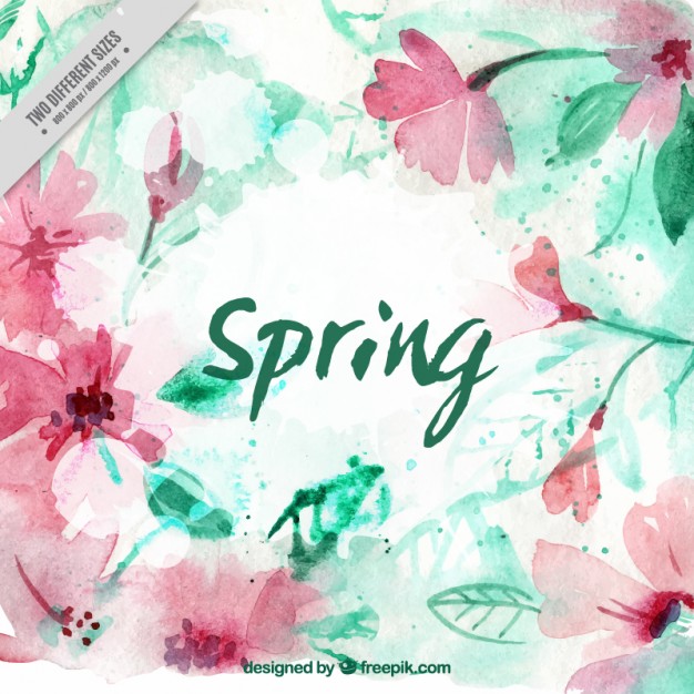 626x626 Pretty Watercolor Flowers Background Vector Free Download