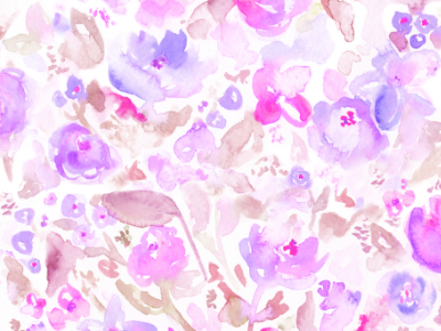 400x300 Abstract Watercolor Floral Pattern By Angie Baldelomar