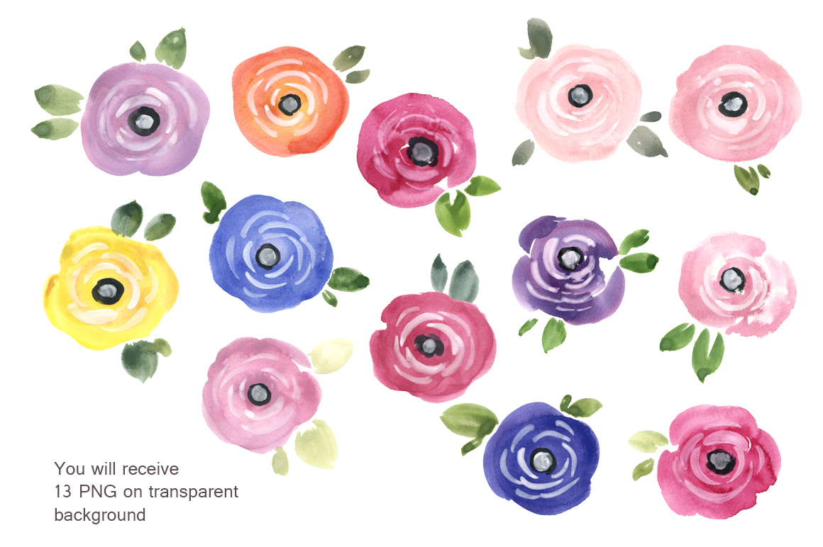 1160x772 Pretty Watercolor Summer Flowers Png