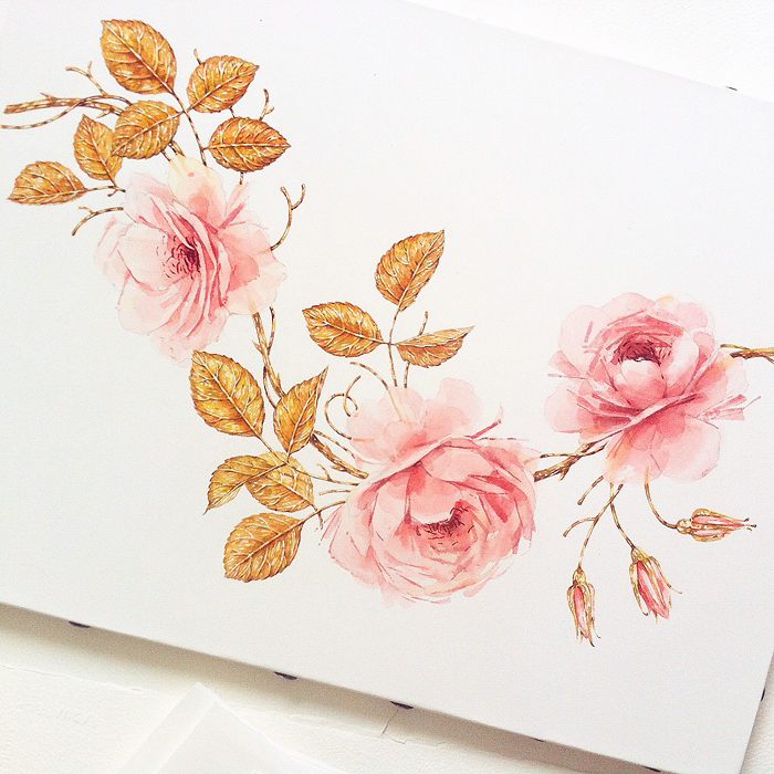 700x700 Pretty Watercolor Flowers By Natalia Tyulkina
