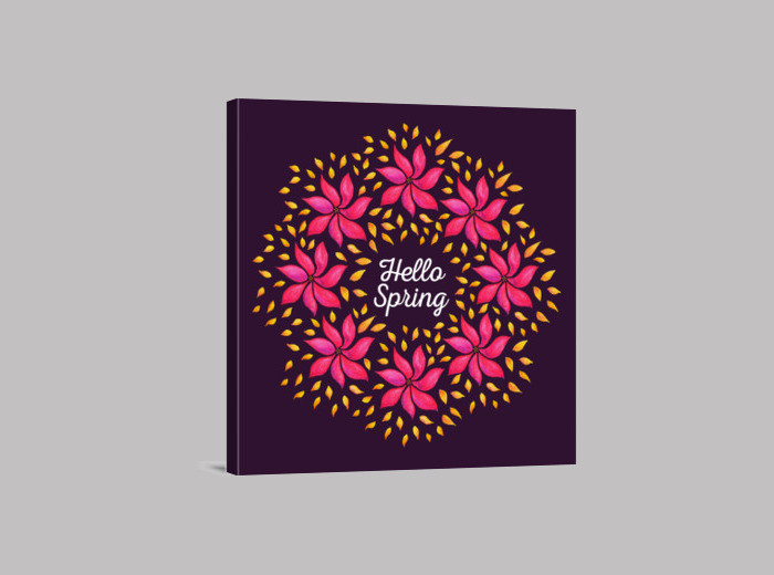 700x520 Pretty Watercolor Flowers Hello Spring Canvas