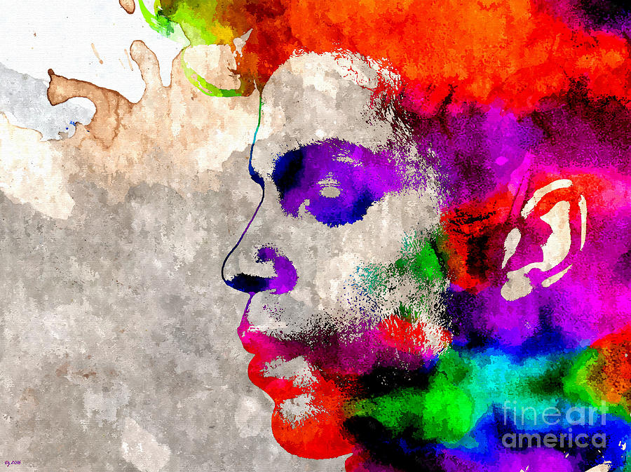 900x673 Prince Grunge Watercolor Mixed Media By Daniel Janda