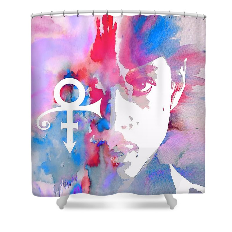 800x800 Prince Watercolor Shower Curtain For Sale By Dan Sproul