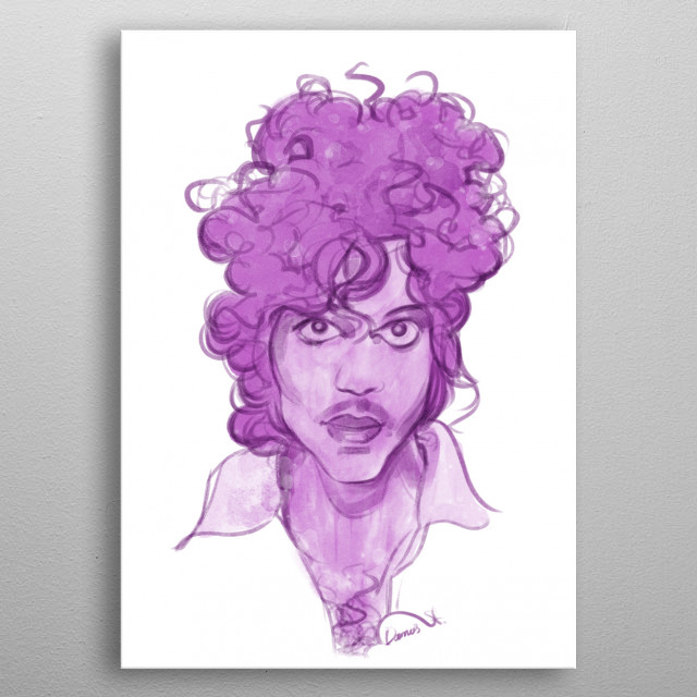640x640 Prince Watercolor Portrait By Stavros Damos Displate