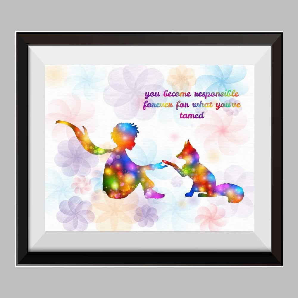 1000x1000 The Little Prince Fox Le Petit Prince Watercolor Print Nursery