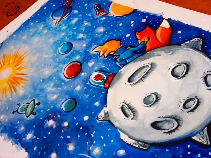 800x600 The Little Prince Watercolor Illustration By David Figueiras