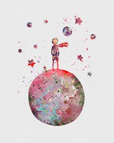 236x295 Little Prince Watercolor Art Print Art Watercolor