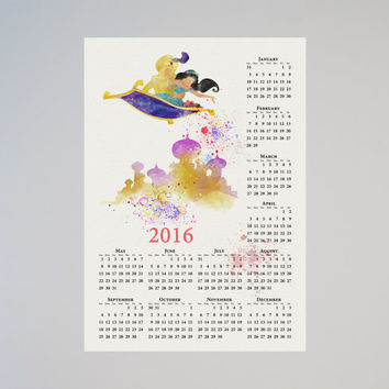 354x354 Princess Jasmine Aladdin Disney Calendar From Ladecor