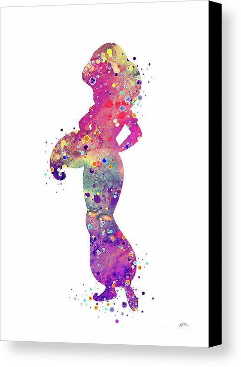 486x740 Princess Jasmine Watercolor Print Canvas Print Canvas Art By