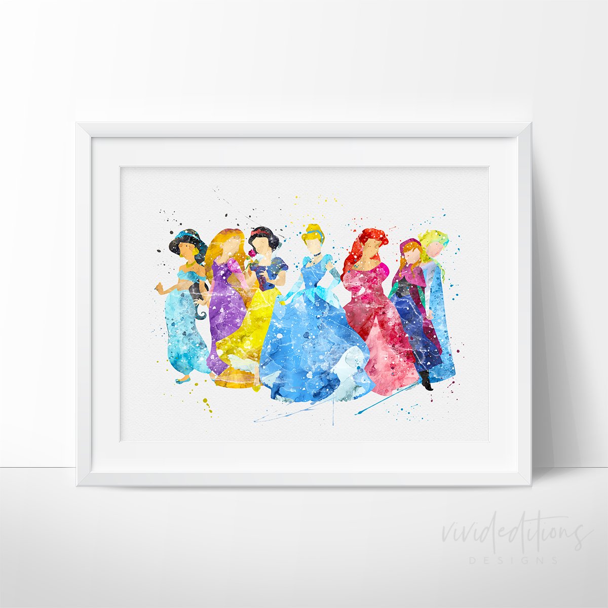 1200x1200 Disney Princesses Nursery Art Print Wall Decor