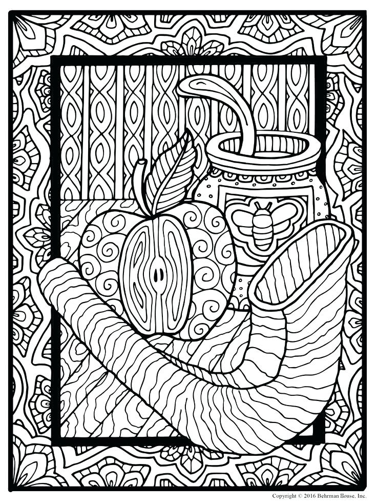 736x983 Rosh Hashanah Printable Coloring Pages Moonoon