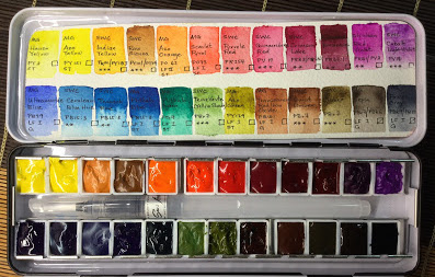 397x253 Pigment And Fiber 24 Watercolor Mixing Chart Shinhan Swc And M