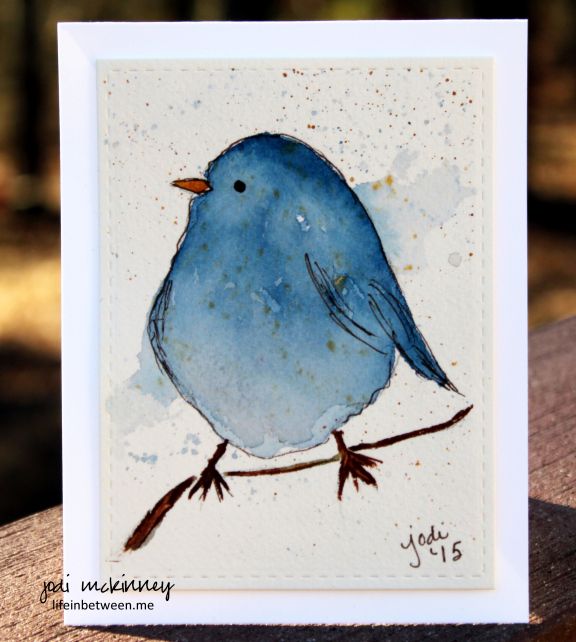 576x642 Winsor And Newton Prussian Blue Bird Of Happiness Watercolor Card