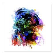 190x190 Pug Watercolor Explosion By Crazy Shirtsyndicate Spreadshirt