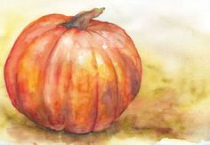 Pumpkin Watercolor Paintings