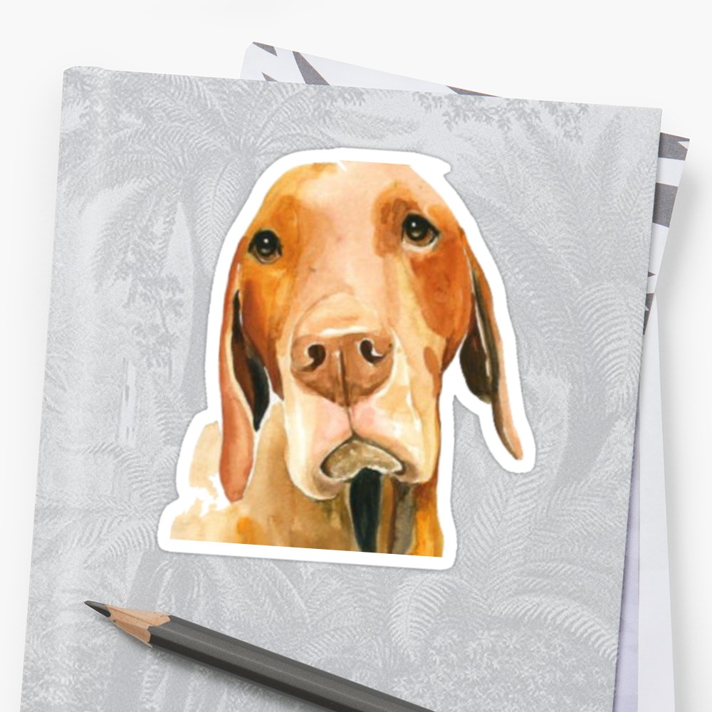 1000x1000 Bloodhound Puppy Watercolor Stickers By Gaell Redbubble