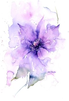 Purple Flower Watercolor